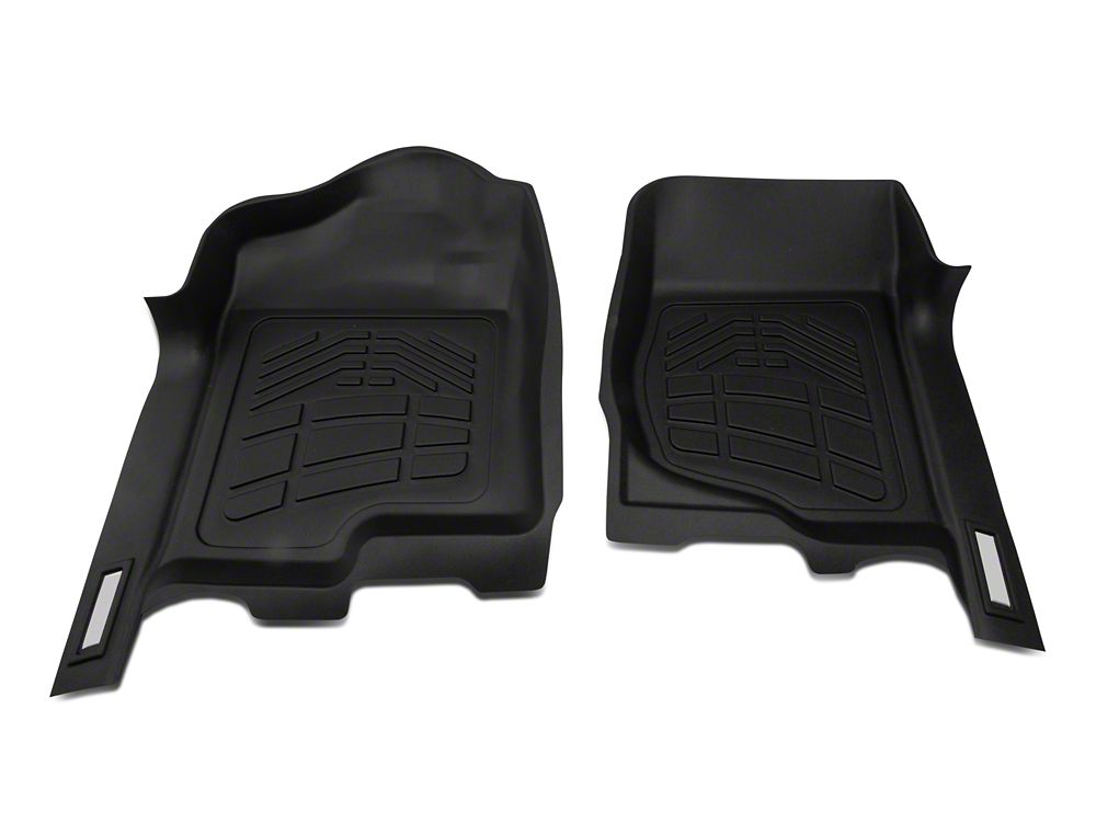 RedRock Sure-Fit Front Floor Liners; Black (07-13 Sierra 1500)