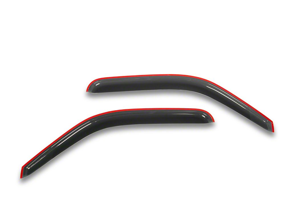 RedRock Window Deflectors; Front; Smoked (07-13 Sierra 1500 Regular Cab)