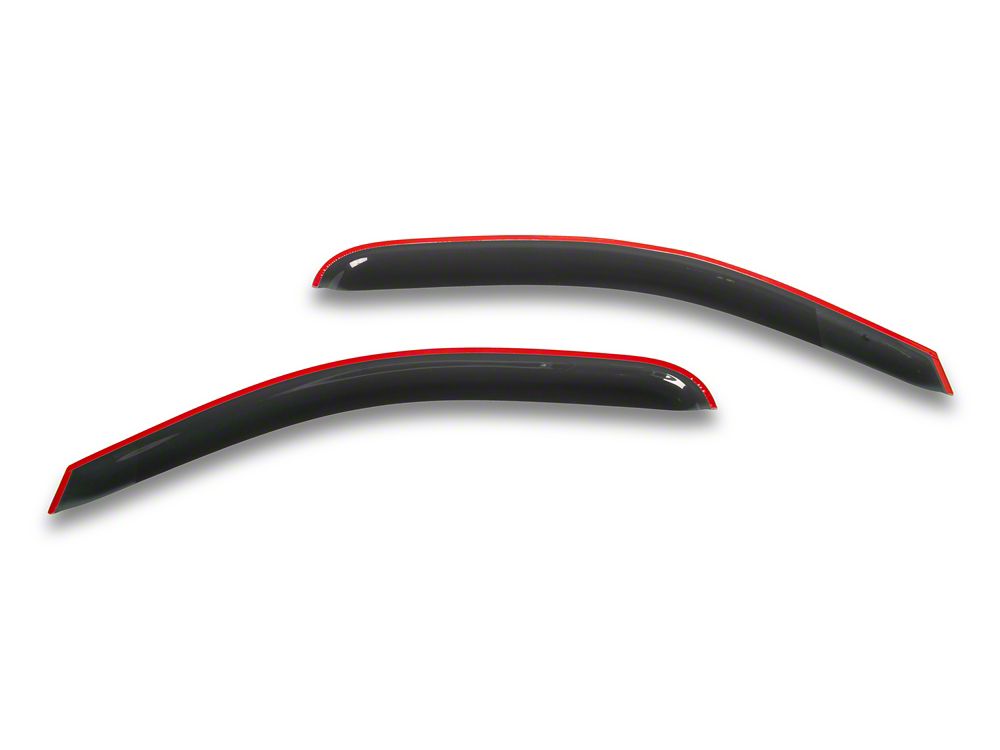 RedRock Window Deflectors; Front; Smoked (14-18 Sierra 1500 Regular Cab)