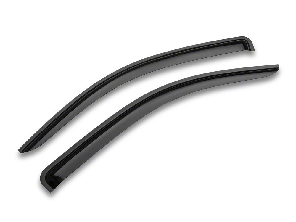RedRock Window Deflectors; Front and Rear; Smoked (14-18 Sierra 1500 Double Cab)