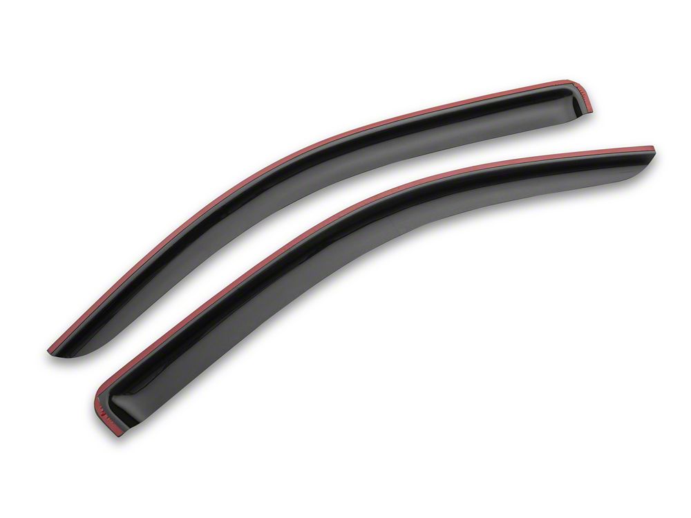 RedRock Window Deflectors; Front and Rear; Smoked (14-18 Sierra 1500 Double Cab)