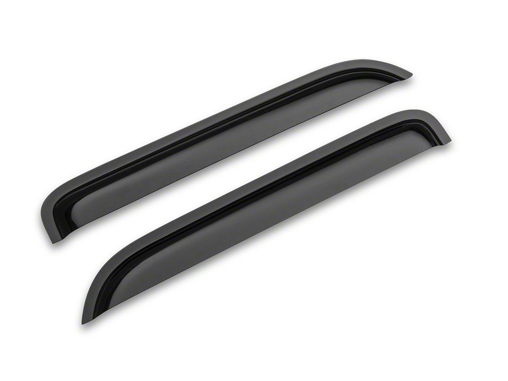 RedRock Window Deflectors; Front and Rear; Smoked (14-18 Sierra 1500 Double Cab)