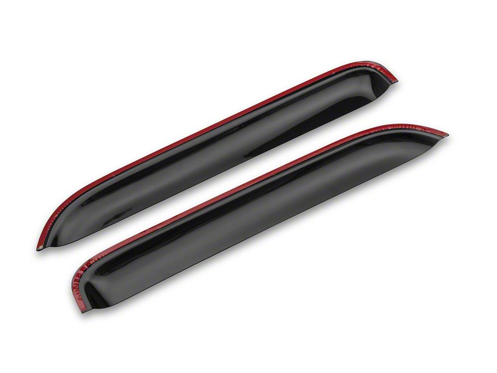 RedRock Window Deflectors; Front and Rear; Smoked (14-18 Sierra 1500 Double Cab)