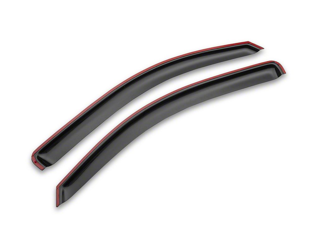 RedRock Window Deflectors; Front and Rear; Smoked (14-18 Sierra 1500 Crew Cab)