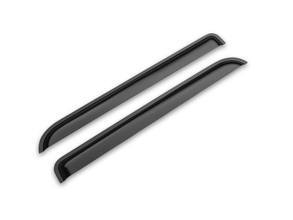 RedRock Window Deflectors; Front and Rear; Smoked (14-18 Sierra 1500 Crew Cab)