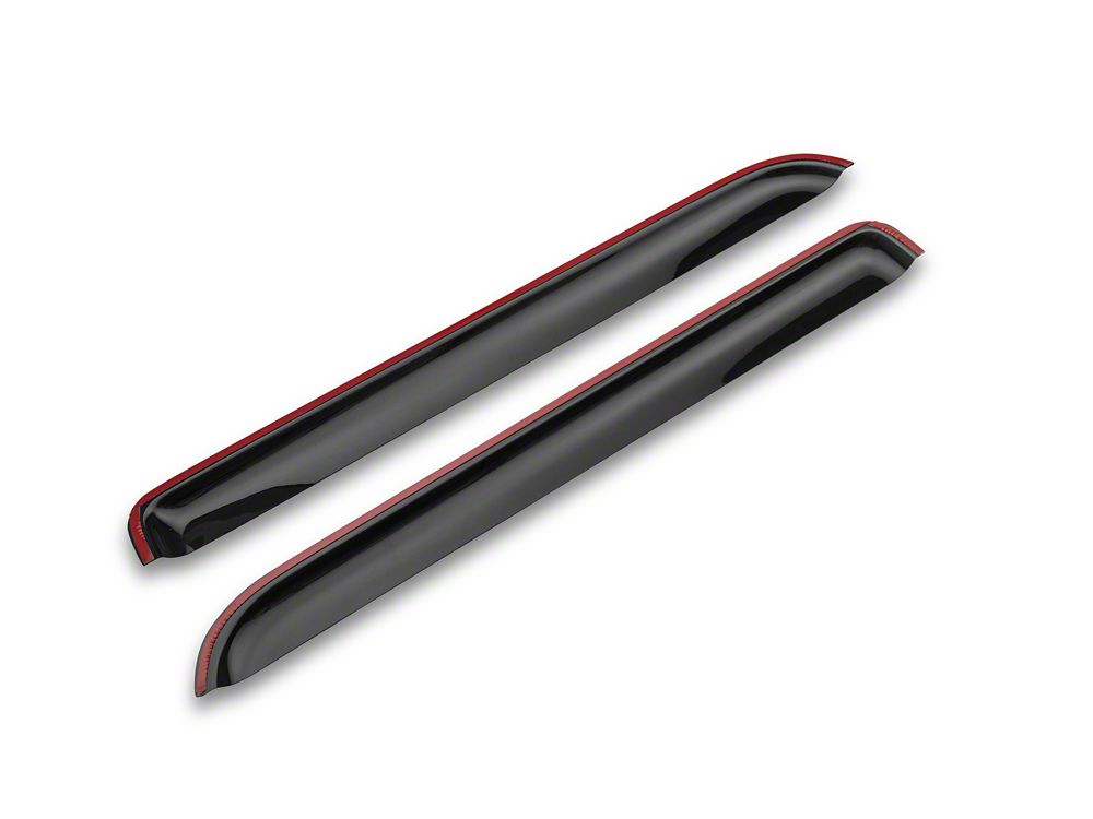 RedRock Window Deflectors; Front and Rear; Smoked (14-18 Sierra 1500 Crew Cab)