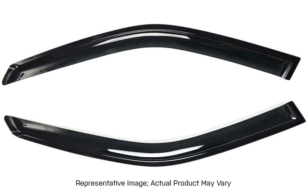 RedRock Window Deflectors; Front; Smoked (99-06 Sierra 1500 Regular Cab)