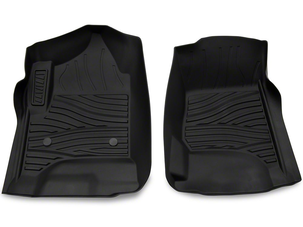 RedRock Molded Front Floor Liners; Black (14-18 Sierra 1500)