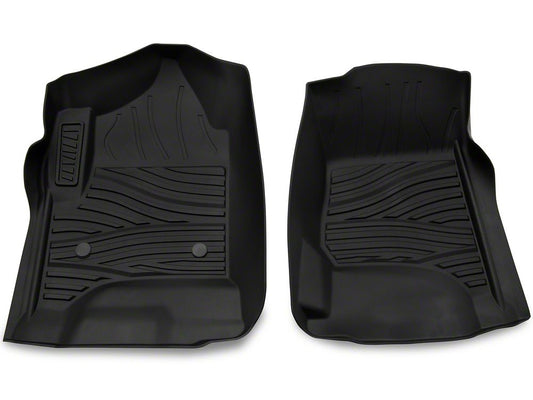 RedRock Molded Front Floor Liners; Black (14-18 Sierra 1500)