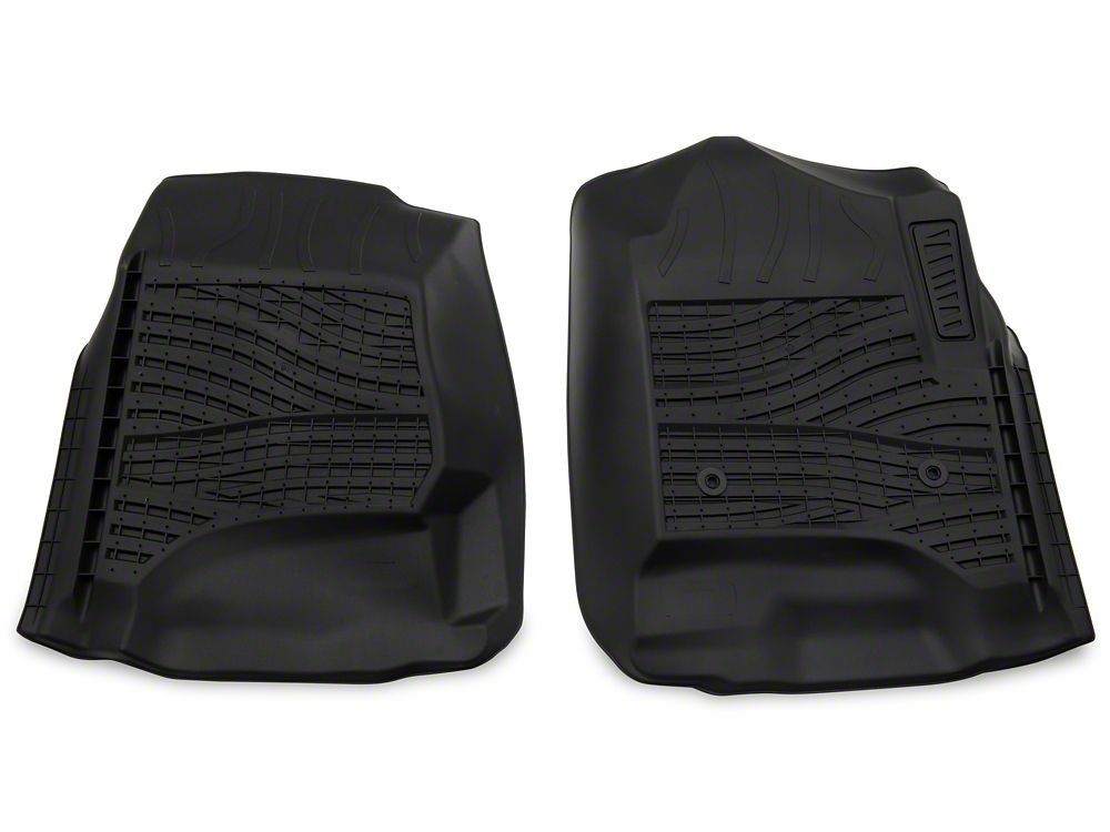 RedRock Molded Front Floor Liners; Black (14-18 Sierra 1500)