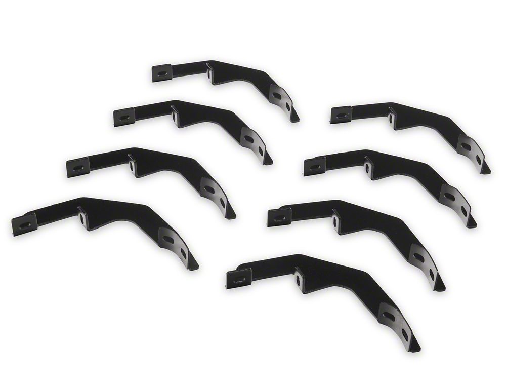 RedRock 5-Inch Oval Bent Wheel to Wheel Side Step Bars; Black (19-25 Sierra 1500 Crew Cab w/ 6.50-Foot Standard Box)