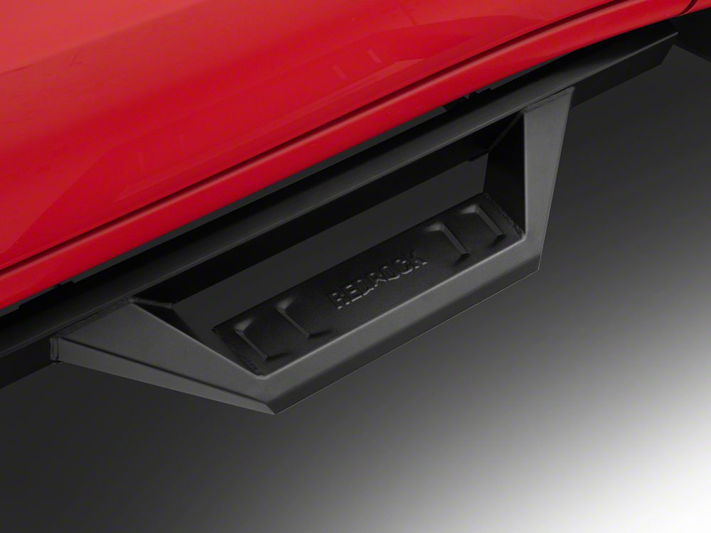 RedRock TC2 Drop Step Running Boards; Textured Black (19-25 Sierra 1500 Crew Cab)