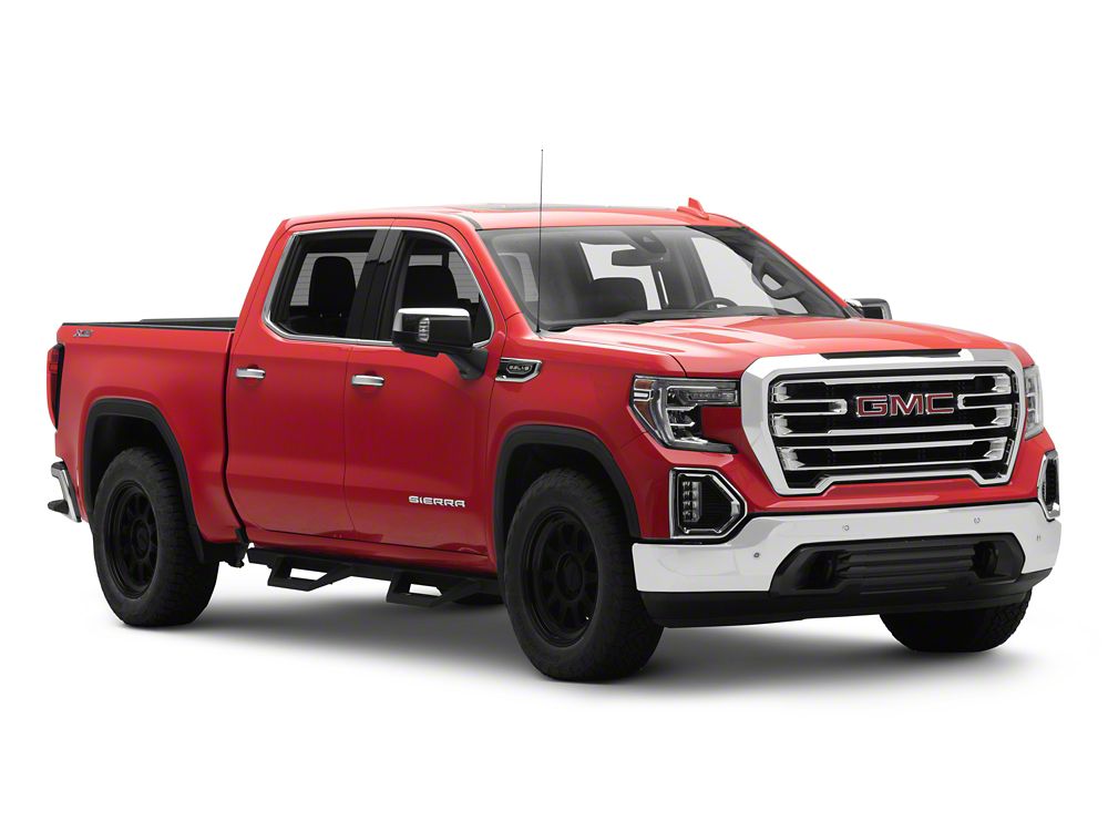 RedRock TC2 Drop Step Running Boards; Textured Black (19-25 Sierra 1500 Crew Cab)