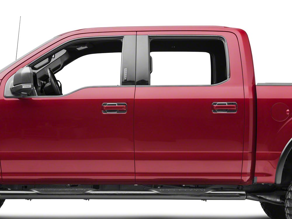 RedRock Door Handle Covers; Buckets Only; Chrome (17-22 F-250 Super Duty Regular Cab, SuperCab)