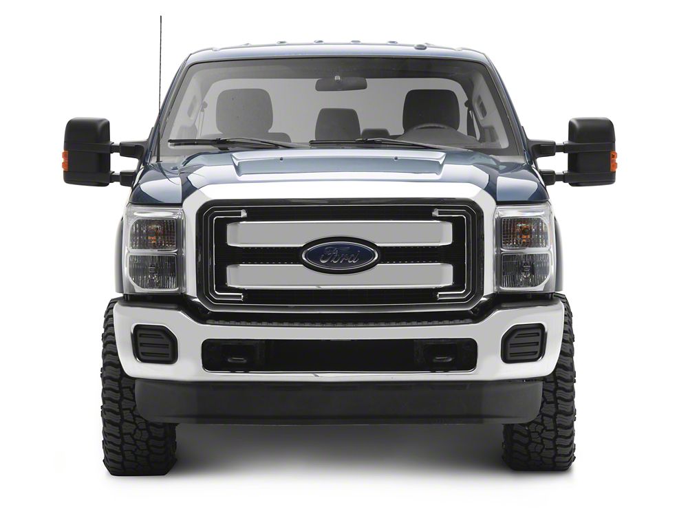 RedRock Powered Heated Towing Mirror with Amber LED Turn Signal; Driver Side (11-16 F-250 Super Duty)