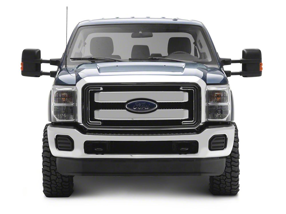 RedRock Powered Heated Towing Mirror with Amber LED Turn Signal; Driver Side (11-16 F-250 Super Duty)