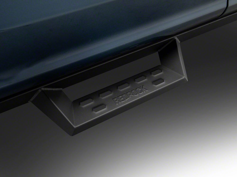 RedRock 4-Inch Drop TC1 Running Boards; Textured Black (17-25 F-250 Super Duty SuperCrew)