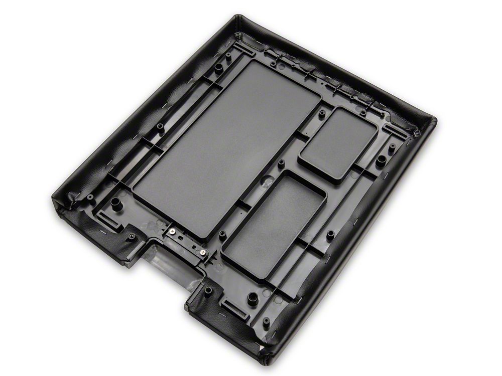 RedRock Replacement Leather Center Console Cover Only; Black (07-14 Sierra 3500 HD)