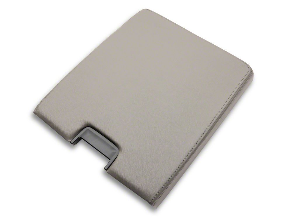 RedRock Leather Center Console Lid; Gray (07-14 Sierra 3500 HD)