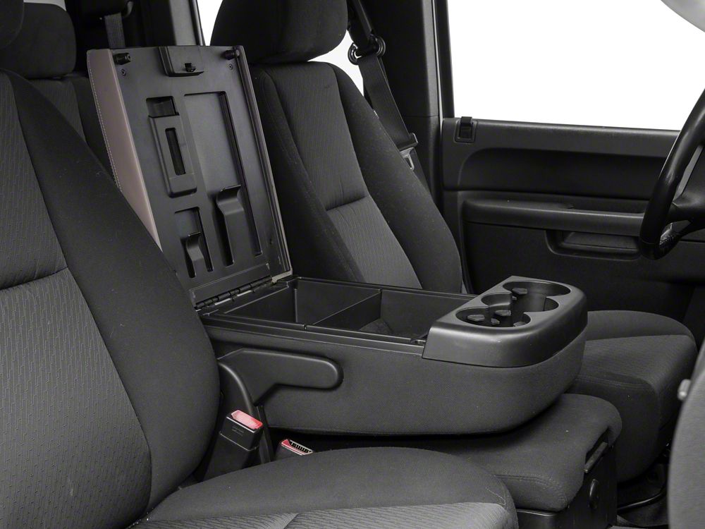RedRock Leather Center Console Lid; Gray (07-14 Sierra 3500 HD)