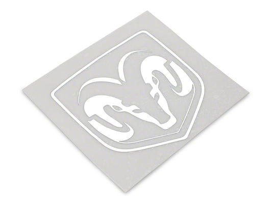 RAM Licensed by RedRock Large RAM Head Logo; White (03-18 RAM 3500)