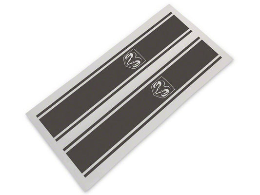 RAM Licensed by RedRock RAM Head Vertical Stripe; Matte Black (03-18 RAM 3500)