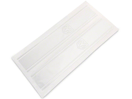 RAM Licensed by RedRock RAM Head Vertical Stripe; Silver (03-18 RAM 3500)