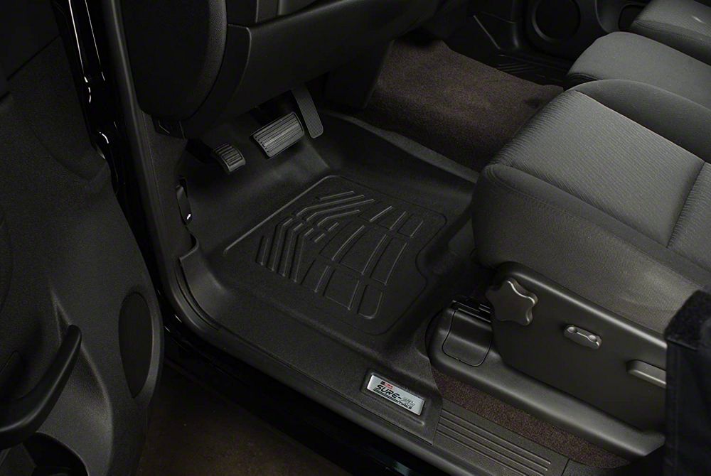 RedRock Sure-Fit Front Floor Liners; Black (07-14 Sierra 3500 HD)