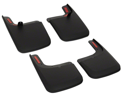 RedRock Molded Mud Guards; Front and Rear (17-22 F-350 Super Duty SRW w/ OE Fender Flares)