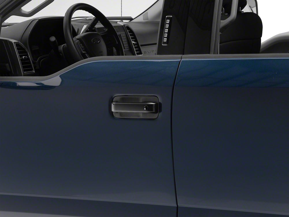 RedRock Door Handle Covers; Black (17-22 F-350 Super Duty SuperCrew)