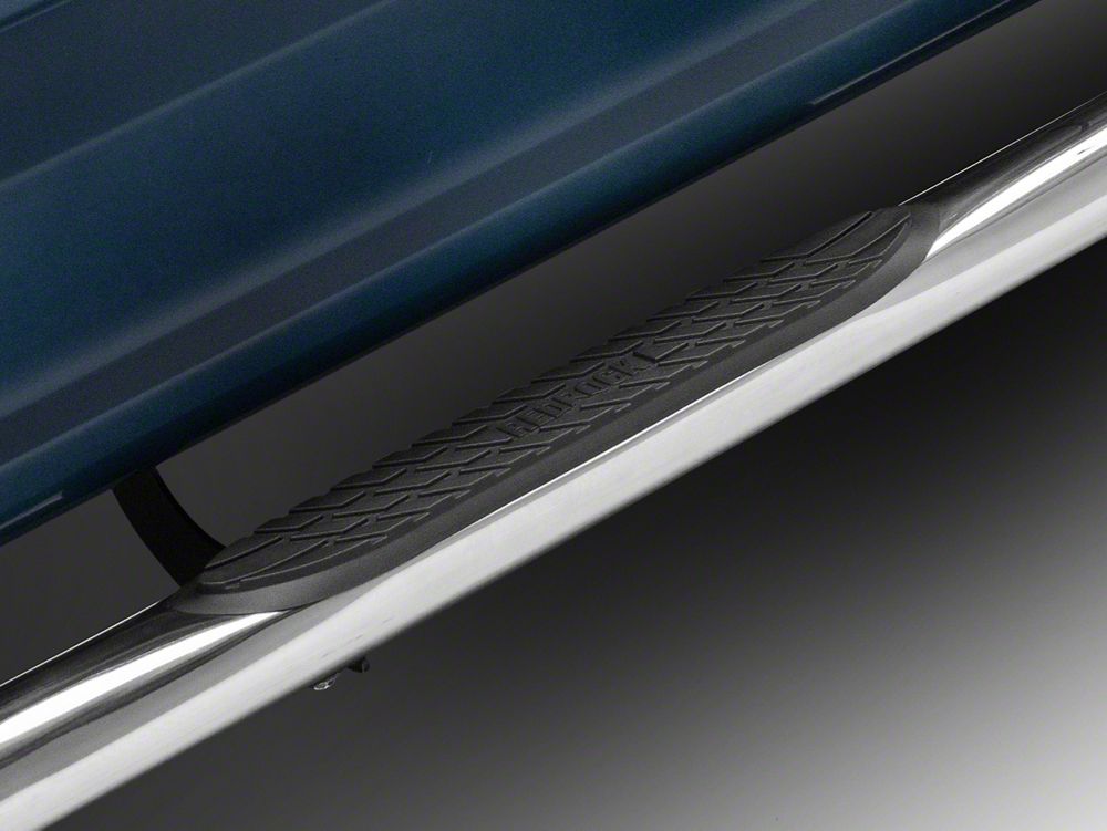 RedRock 3-Inch Side Step Bars; Stainless Steel (17-25 F-350 Super Duty SuperCrew)