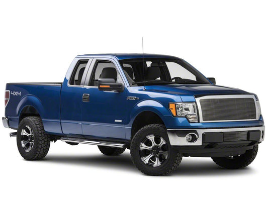 RedRock Lower Bumper Grille Insert; Polished (09-14 F-150, Excluding Raptor, Harley Davidson & 2011 Limited)