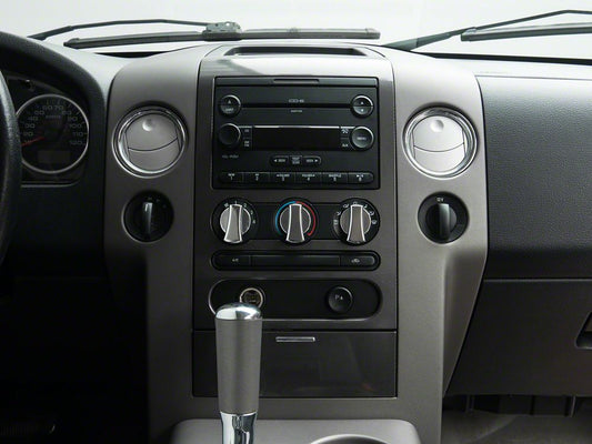 RedRock A/C Knob Covers; Chrome (04-08 F-150)