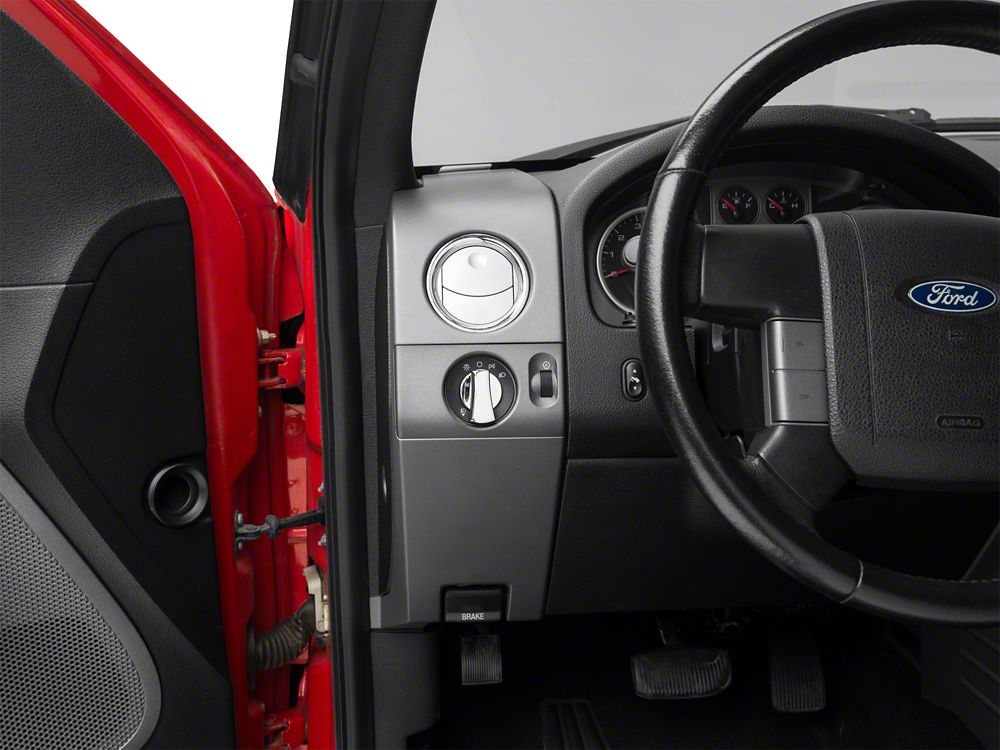 RedRock Headlight Knob Cover; Chrome (04-08 F-150)