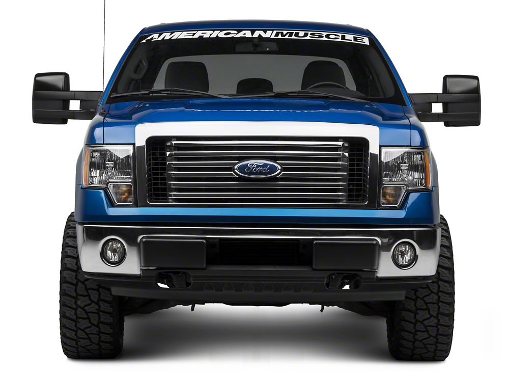 RedRock Memory Power Adjust Heated Manual Foldaway Towing Mirrors with Puddle Lights and Turn Signals; Gloss Black; Driver Side (09-14 F-150)