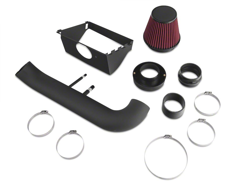 RedRock Cold Air Intake; Black Wrinkle (15-20 5.0L F-150)