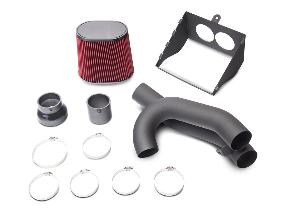 RedRock Cold Air Intake; Wrinkle Black (15-25 2.7L EcoBoost F-150)