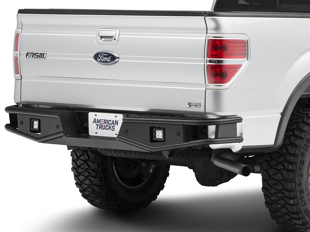 RedRock Tubular Off-Road Rear Bumper with LED Fog Lights (06-14 F-150)