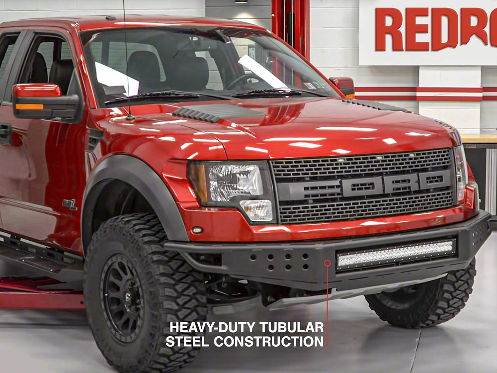 RedRock Tubular Off-Road Front Bumper with 30-Inch LED Light Bar (10-14 F-150 Raptor)