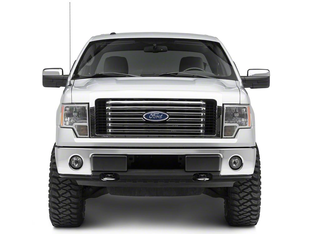 RedRock Top Half Mirror Covers; Chrome (09-14 F-150 w/o Towing Mirrors)