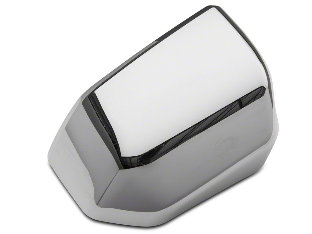 RedRock Top Half Mirror Covers for Standard Mirrors; Chrome (15-20 F-150)