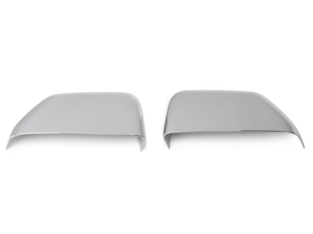 RedRock Top Half Mirror Covers for Towing Mirrors; Chrome (15-17 F-150 w/ Towing Mirrors)