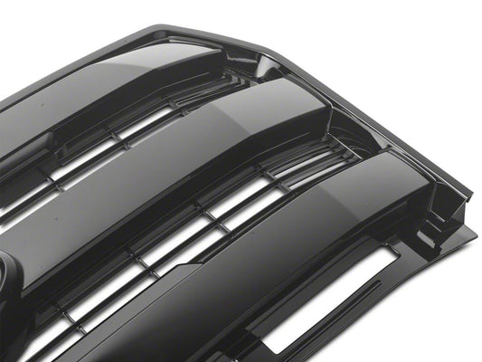 RedRock Upper Replacement Grille; Gloss Black (15-17 F-150, Excluding Raptor)