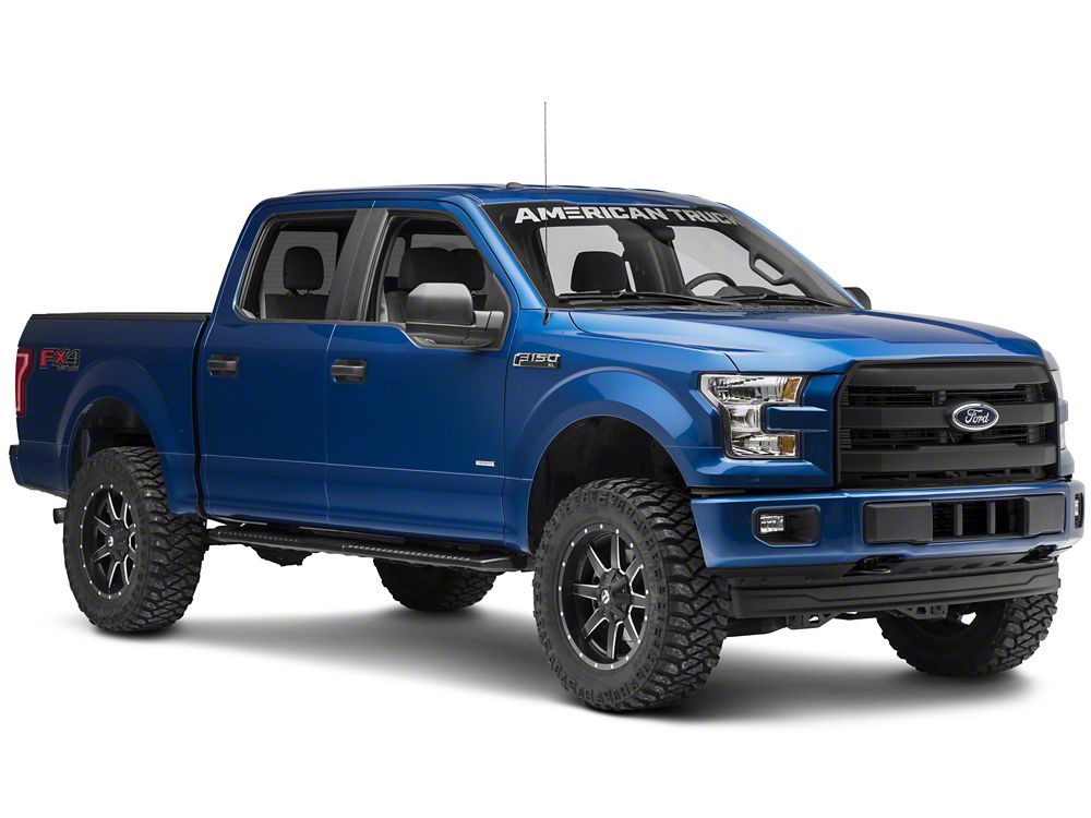 RedRock Upper Replacement Grille; Matte Black (15-17 F-150, Excluding Raptor)
