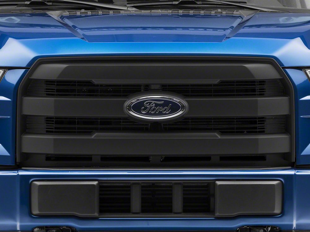 RedRock Upper Replacement Grille; Matte Black (15-17 F-150, Excluding Raptor)