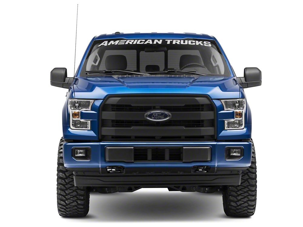 RedRock Upper Replacement Grille; Matte Black (15-17 F-150, Excluding Raptor)