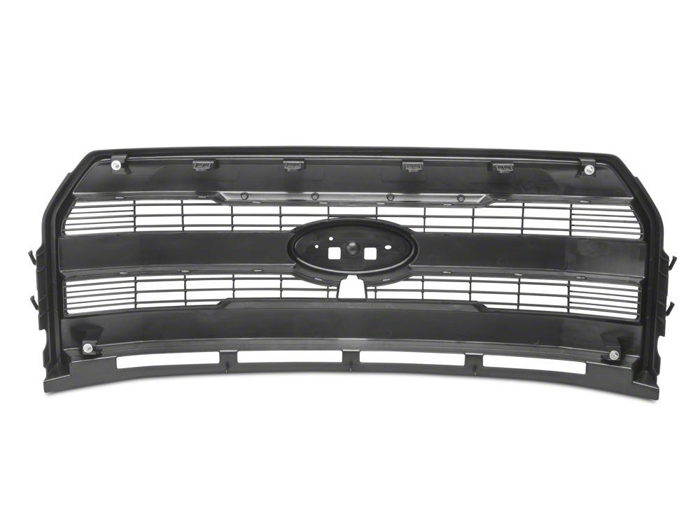 RedRock Upper Replacement Grille; Matte Black (15-17 F-150, Excluding Raptor)