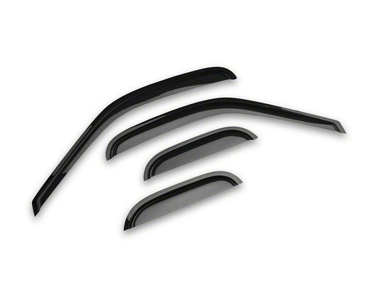 RedRock Window Deflectors; Front and Rear; Smoked (97-03 F-150 SuperCab)