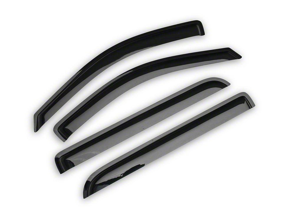 RedRock Window Deflectors; Front and Rear; Smoked (04-08 F-150 SuperCrew)