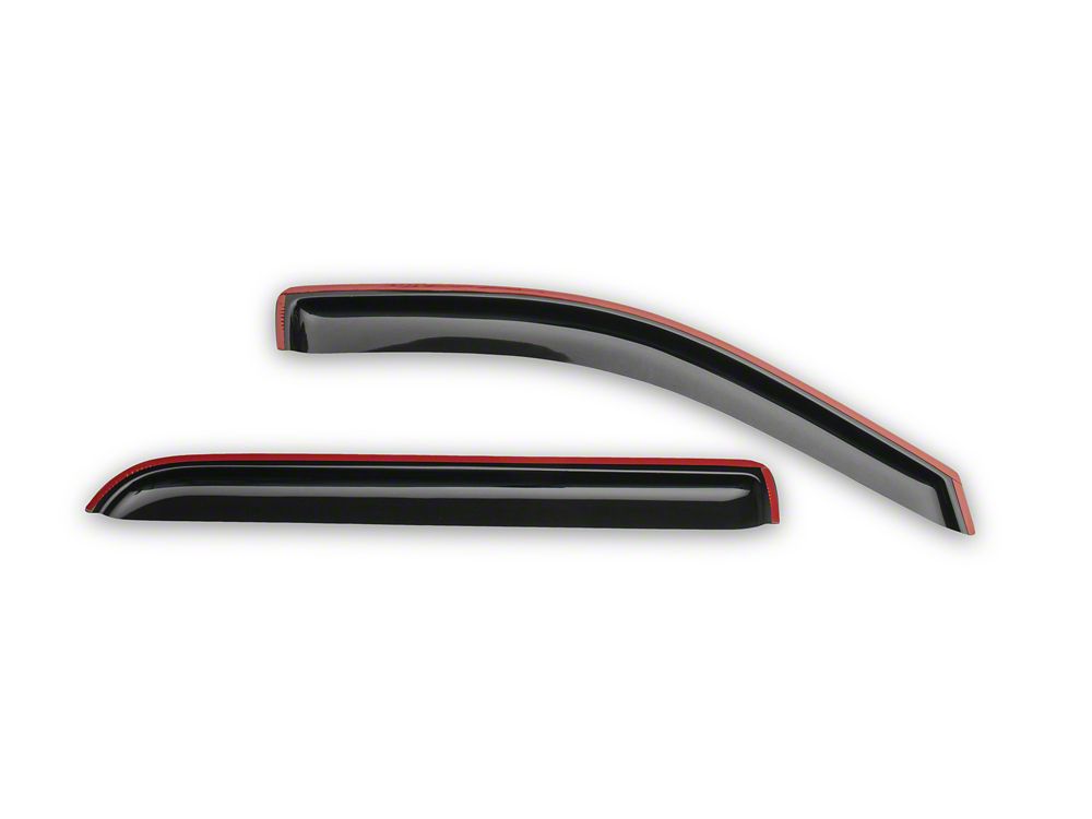 RedRock Window Deflectors; Front and Rear; Smoked (04-08 F-150 SuperCrew)